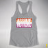 Assume Nothing Lesbian Pride Flag Racerback Tank - Heather Grey